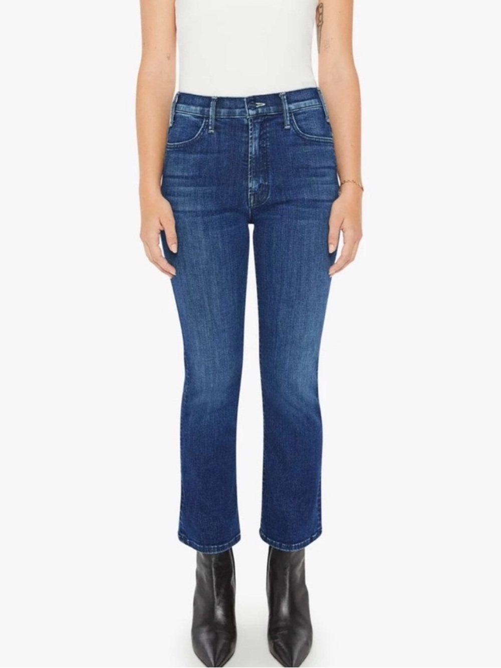 Mother Lil Mother Lil Hustler Ankle Heirloom Dark Wash Petite Women Size 23